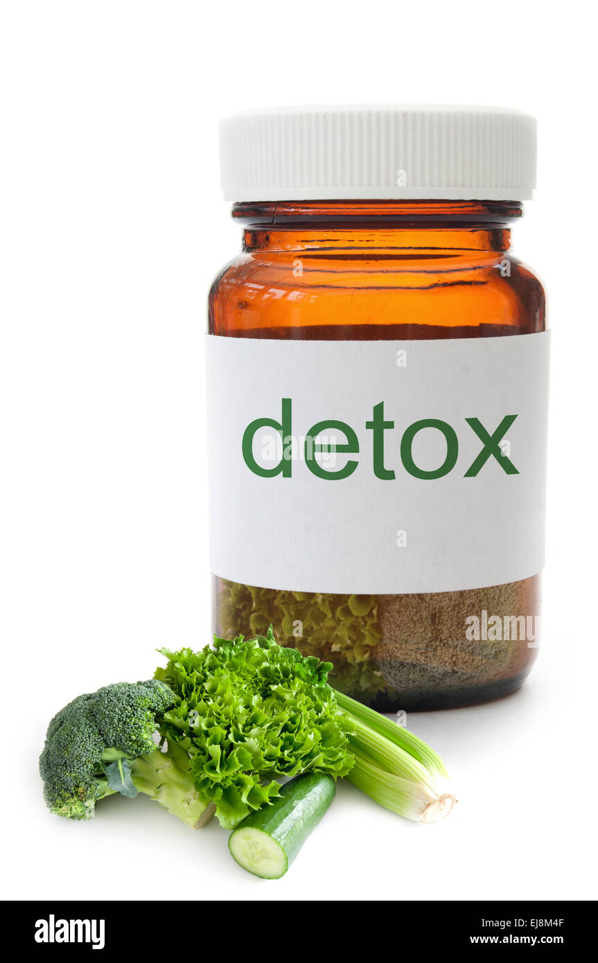 Detox pills concept Stock Photo
