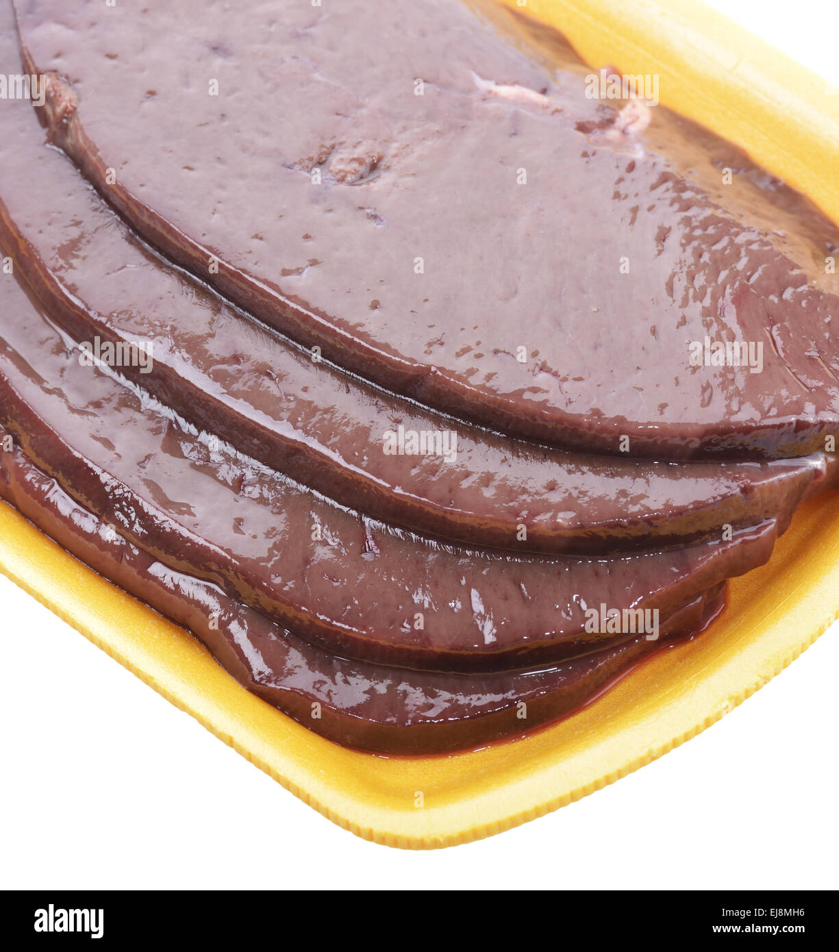 Raw Beef Liver Stock Photo Alamy