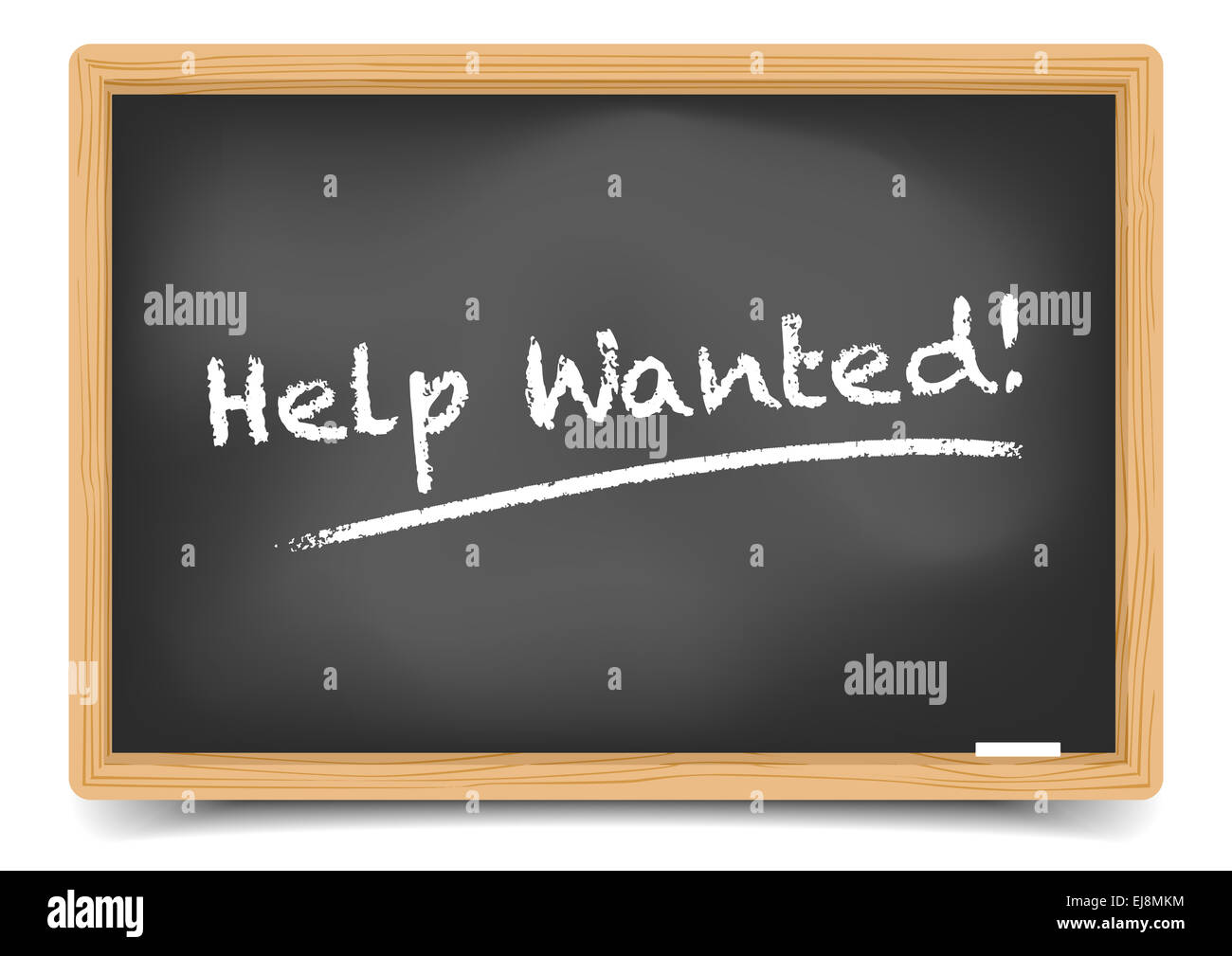 Blackboard Help Wanted Stock Photo Alamy