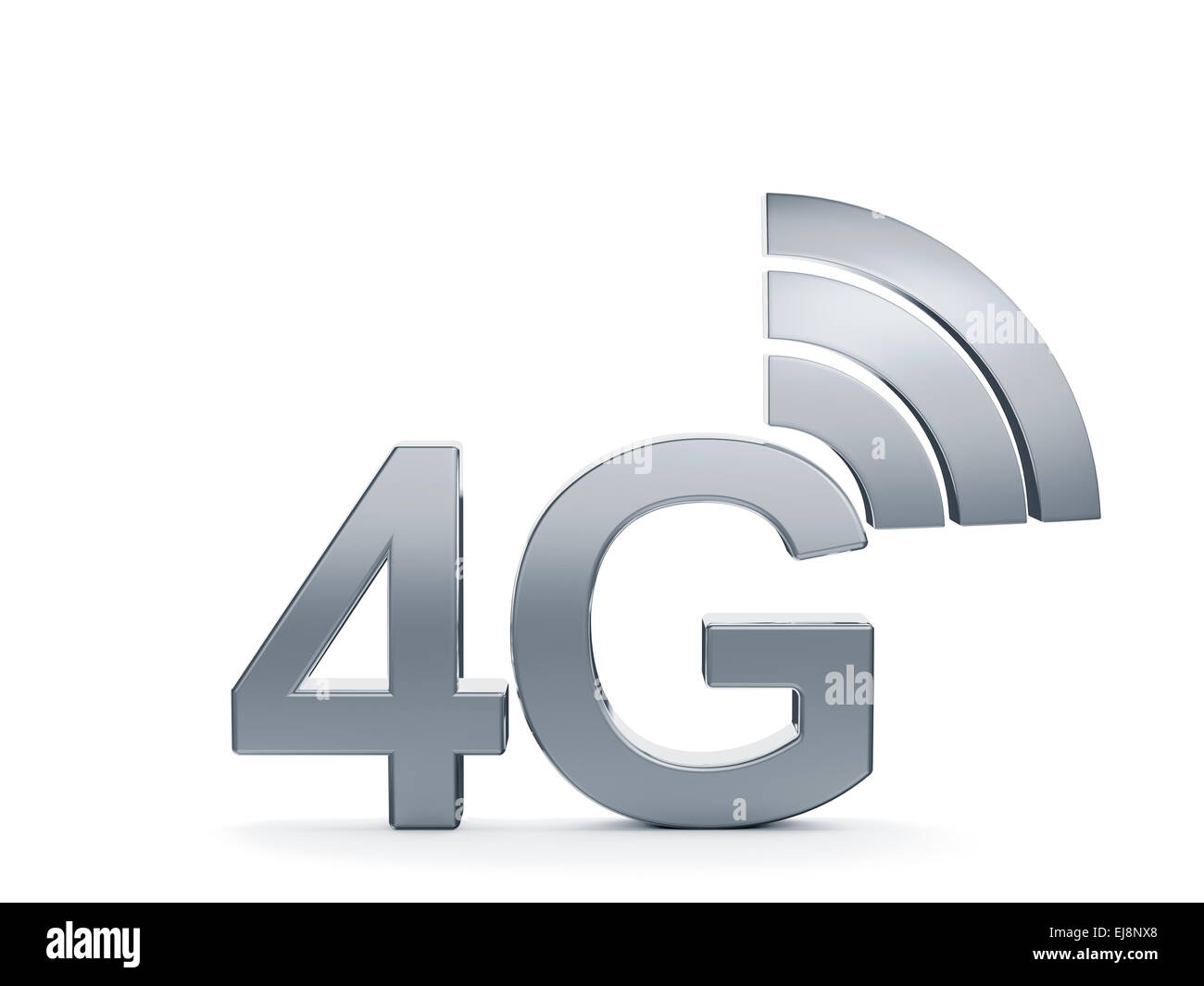 3d renderin of 4G cellular high speed data connection concept logo ...
