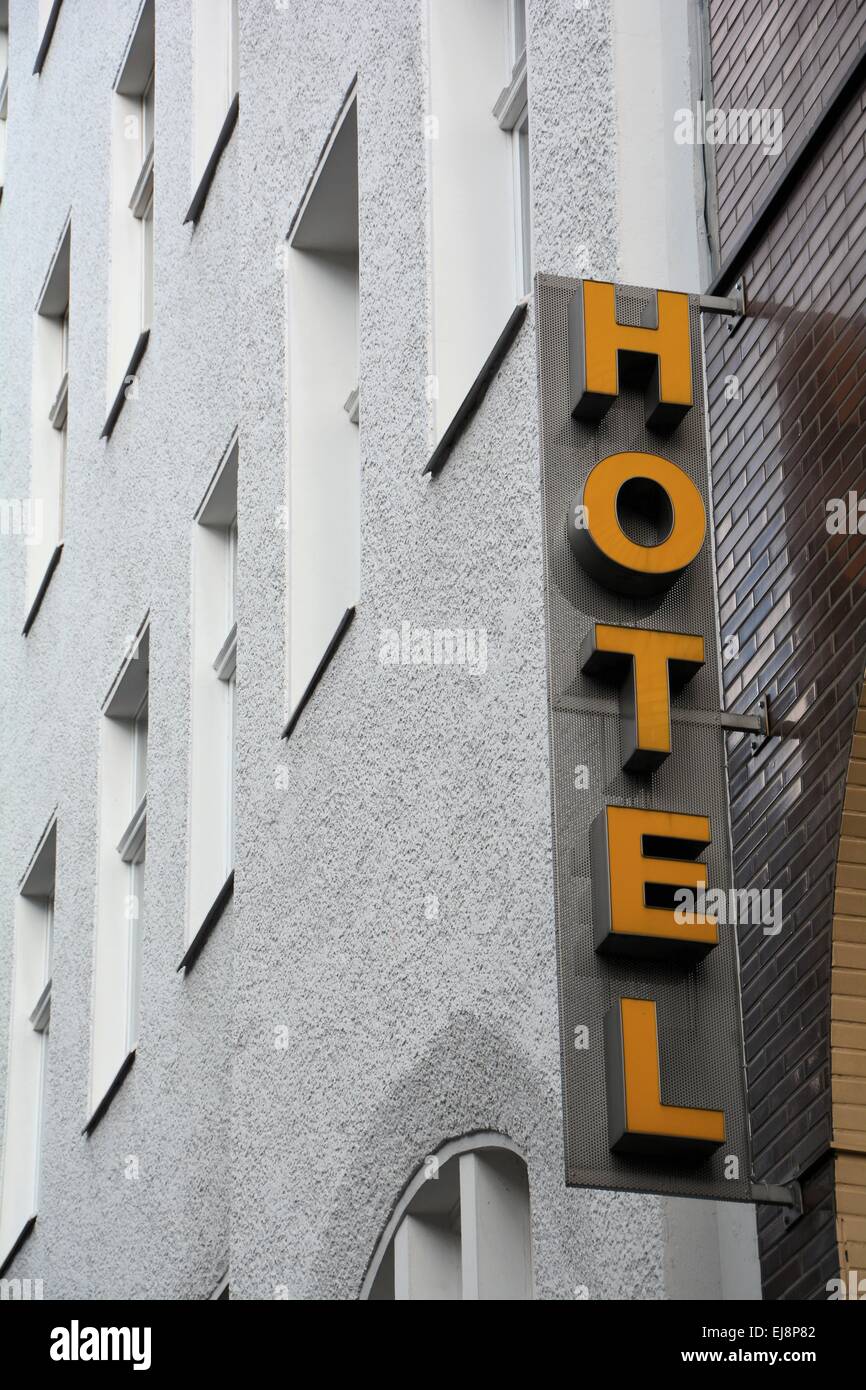 Facade of a hotel in Berlin Stock Photo