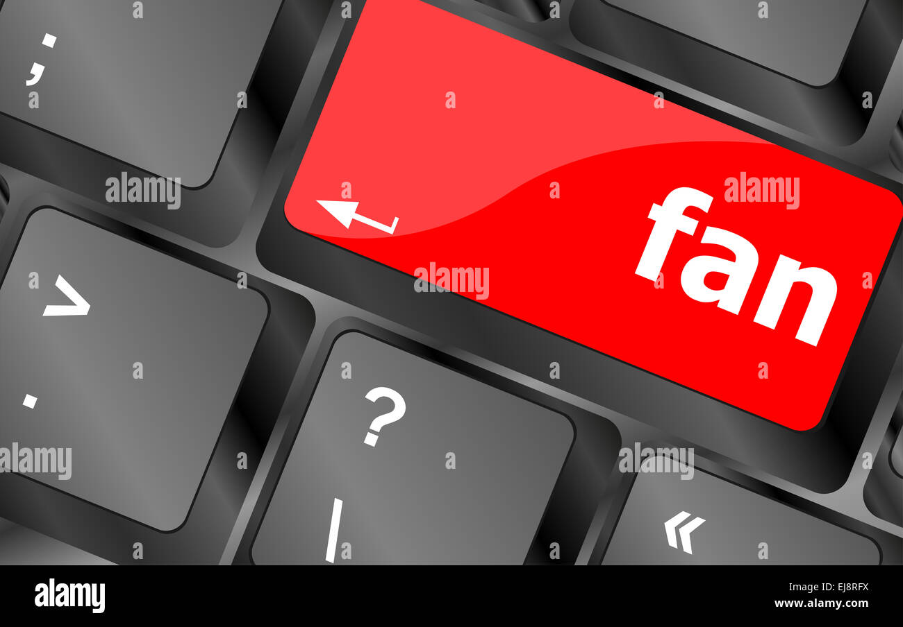 fan button on computer pc keyboard key Stock Photo Alamy