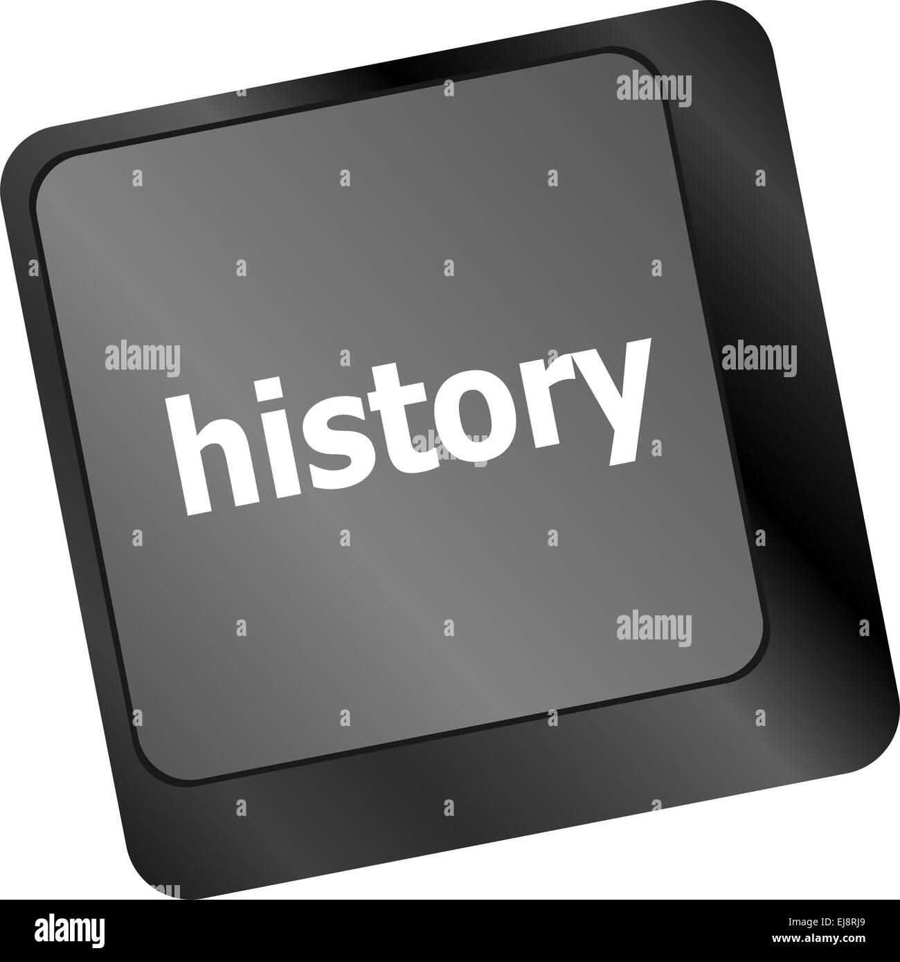 Laptop keyboard and key history on it Stock Photo
