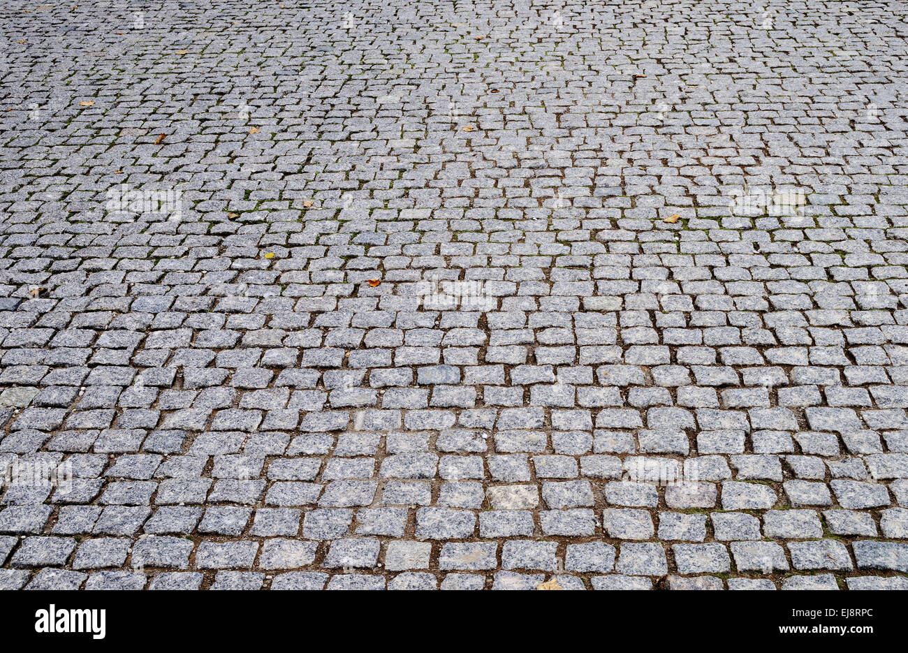 Perspective background of cobblestone pavement Stock Photo