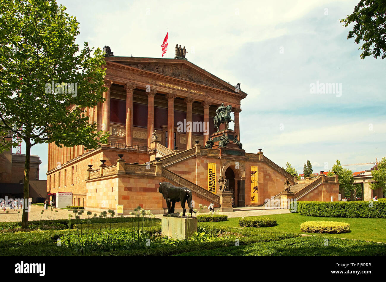 Old National Gallery Germany Berlin Stock Photo