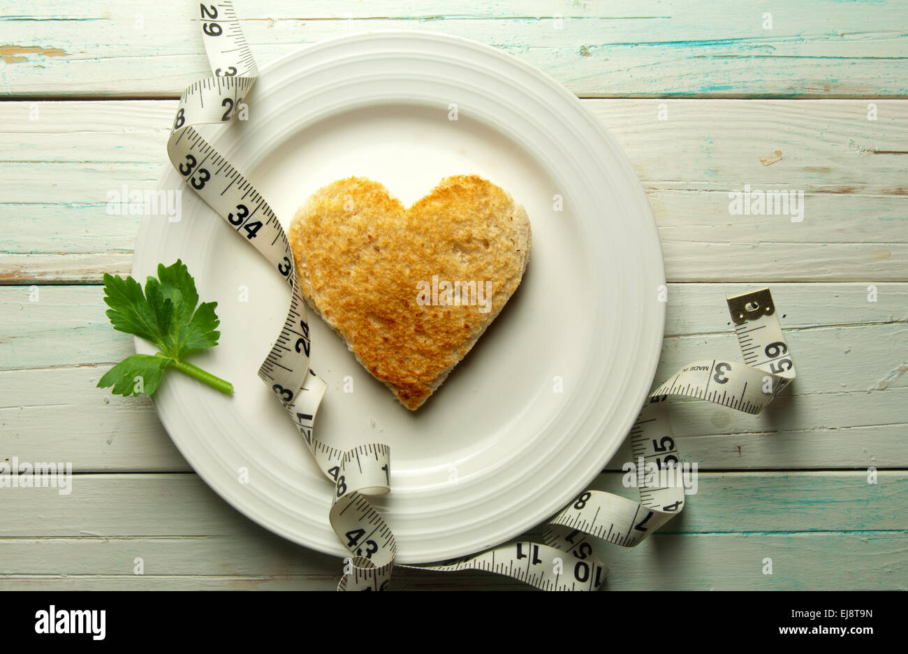 Heart shape toast Stock Photo