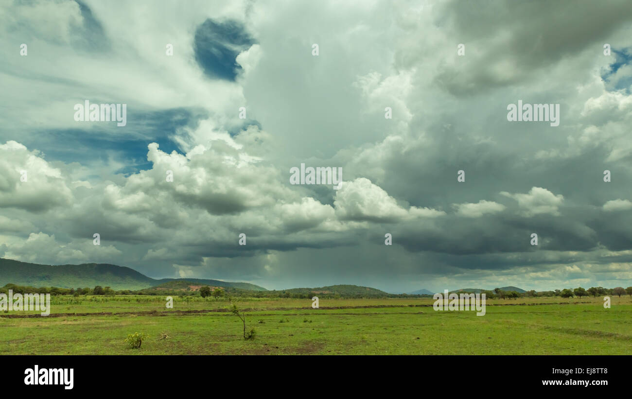 Stormy clouds over the mountains Stock Photo - Alamy