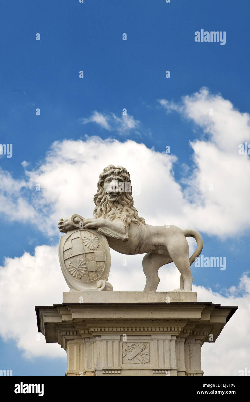Lion sculpture, Nordkirchen Palace, Germany Stock Photo