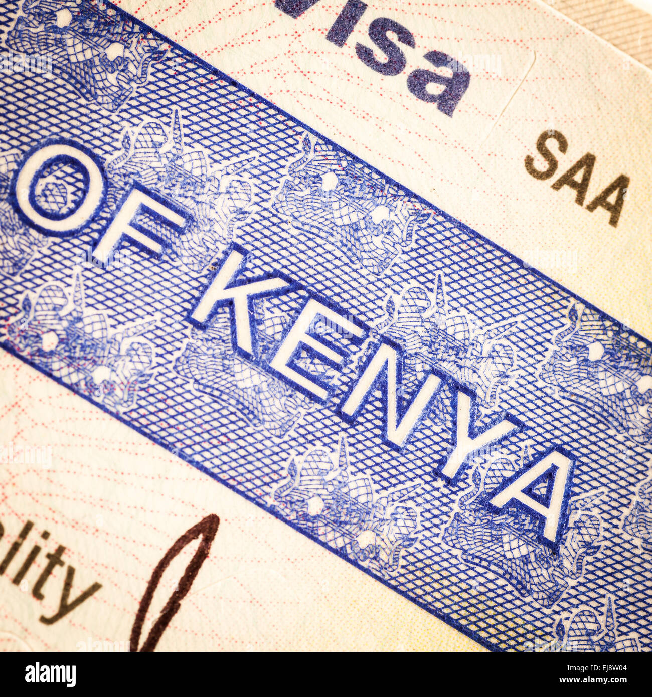 kenya-visa-stock-photo-alamy