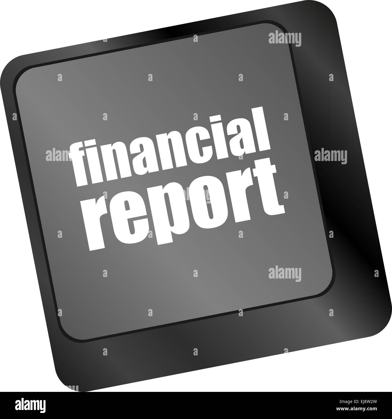 keyboard key with financial report button Stock Photo