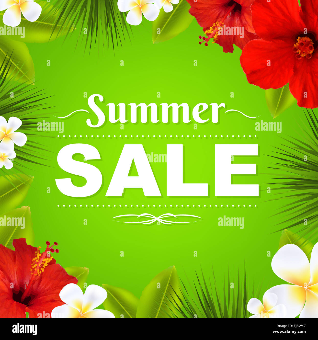 Sale Frame With Flowers Stock Photo Alamy