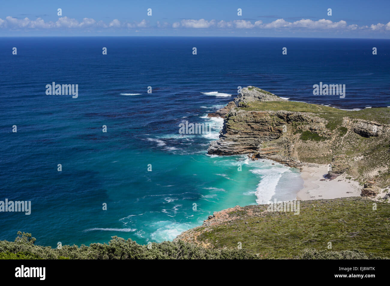 The coast at Cape Point in South Africa Stock Photo