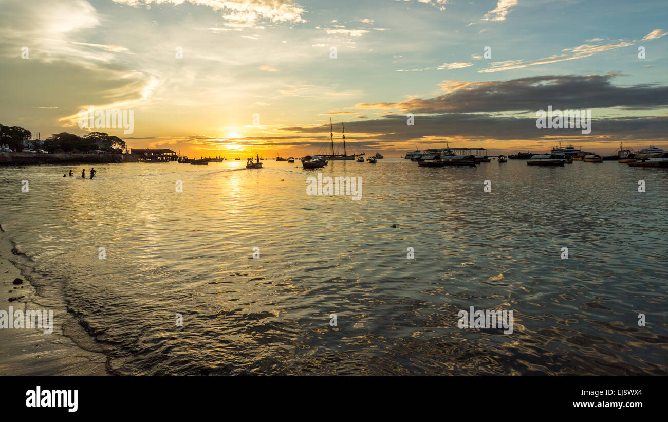 Sunset on the Indian Ocean Stock Photo