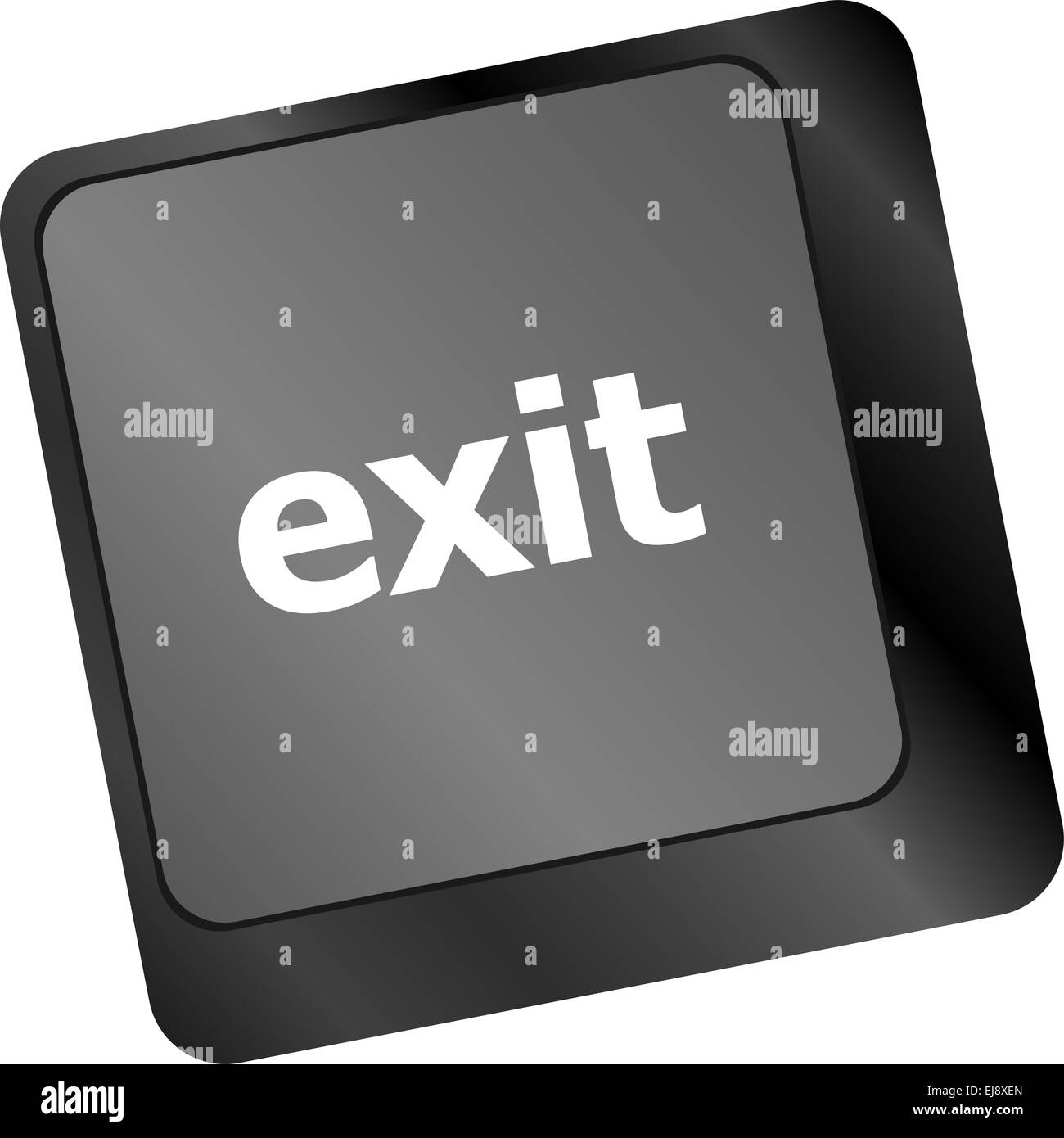 computer keyboard keys with exit button Stock Photo - Alamy
