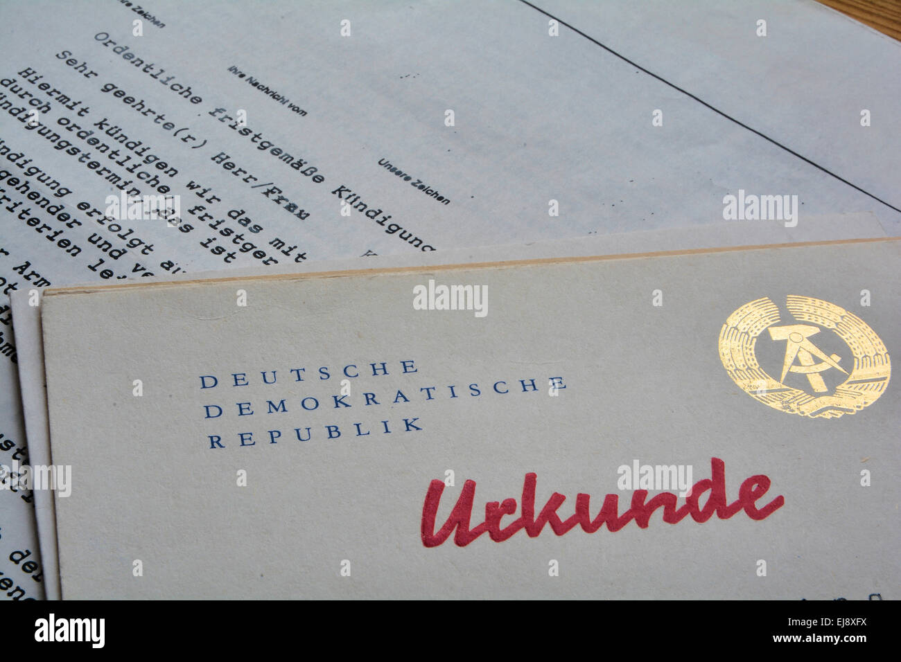 the end of the GDR Stock Photo