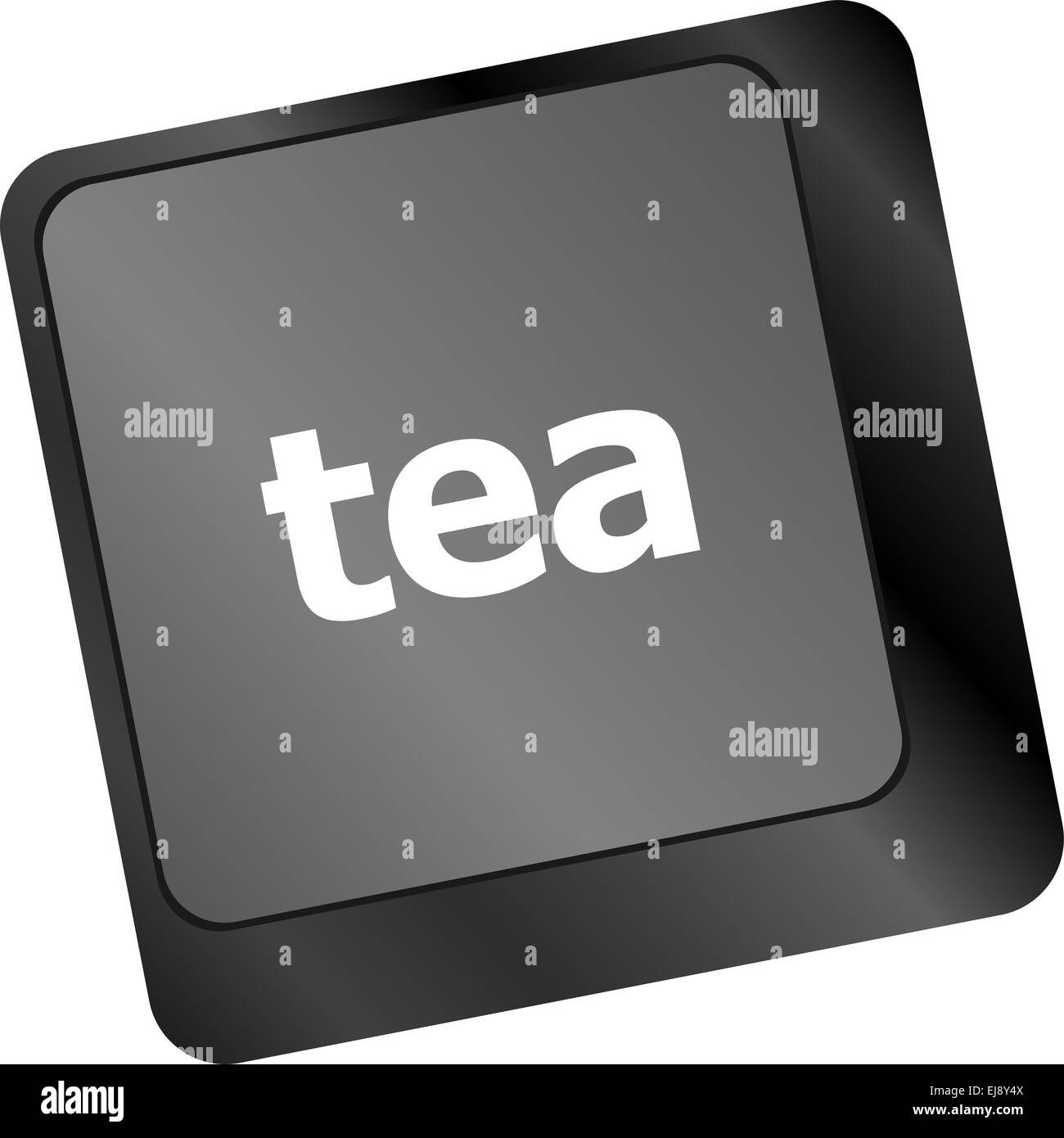 computer keyboard keys with tea break button Stock Photo