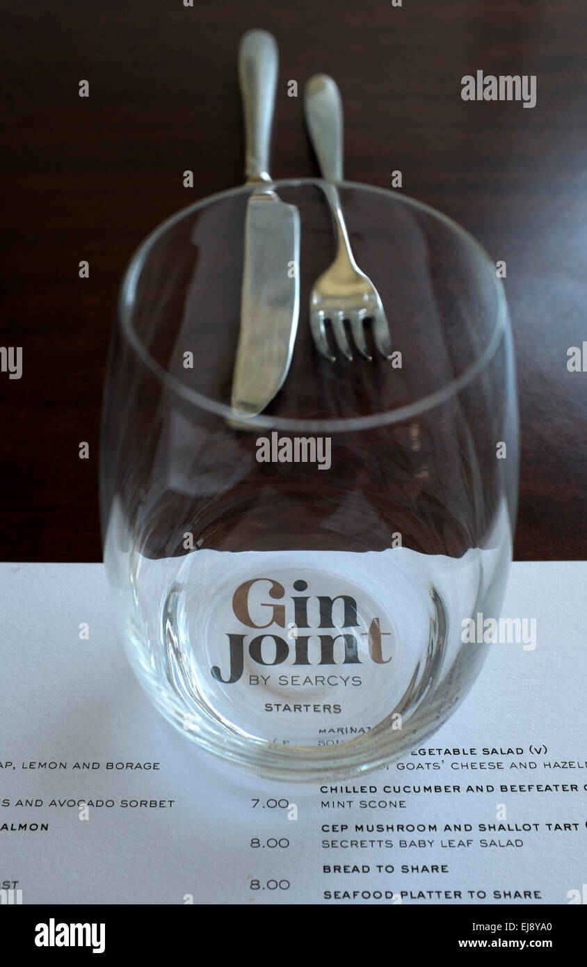 Gin Joint Restaurant by Searcys at the Barbican Centre London Stock Photo