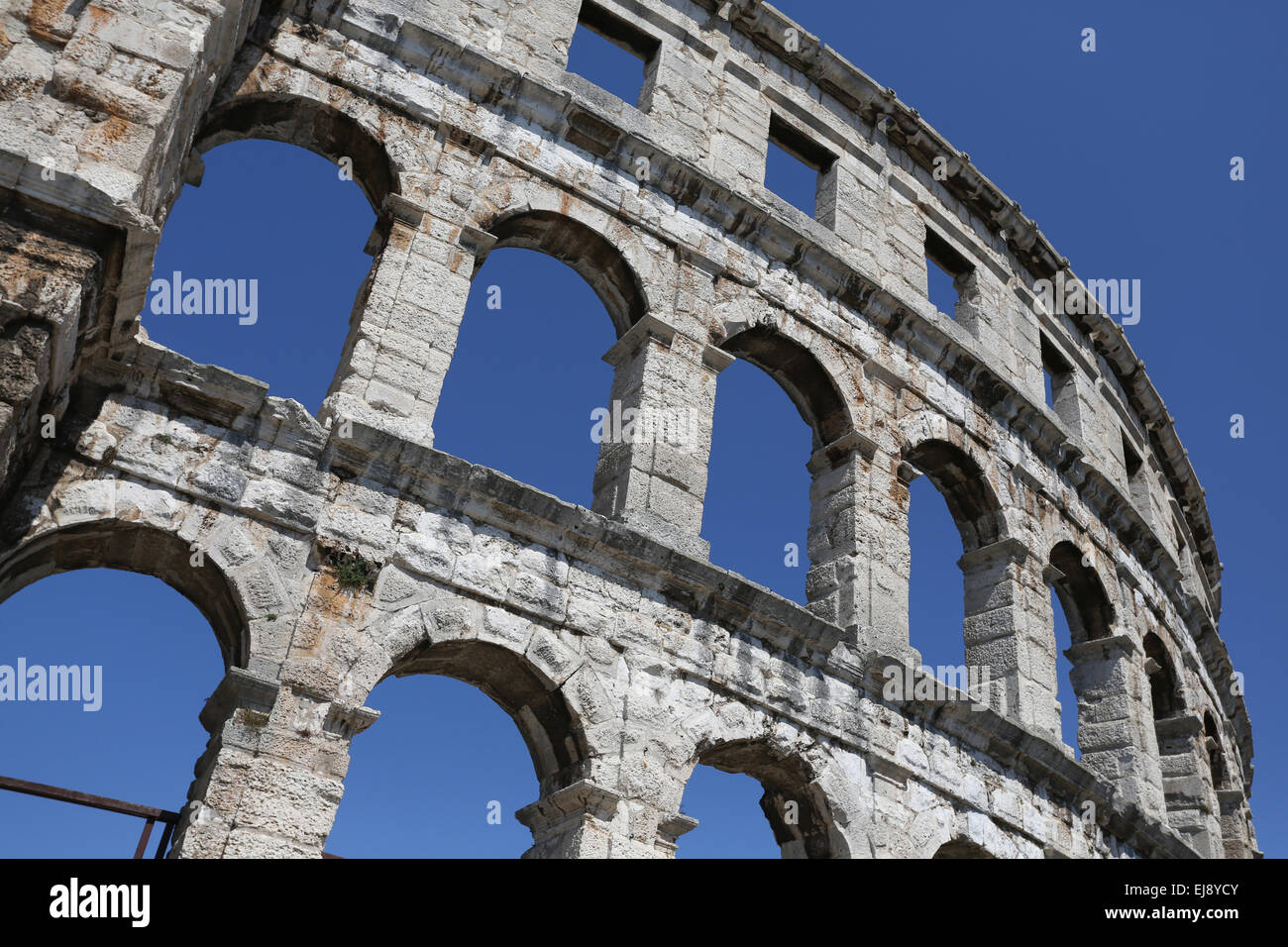 Colosseum of pula Stock Photo