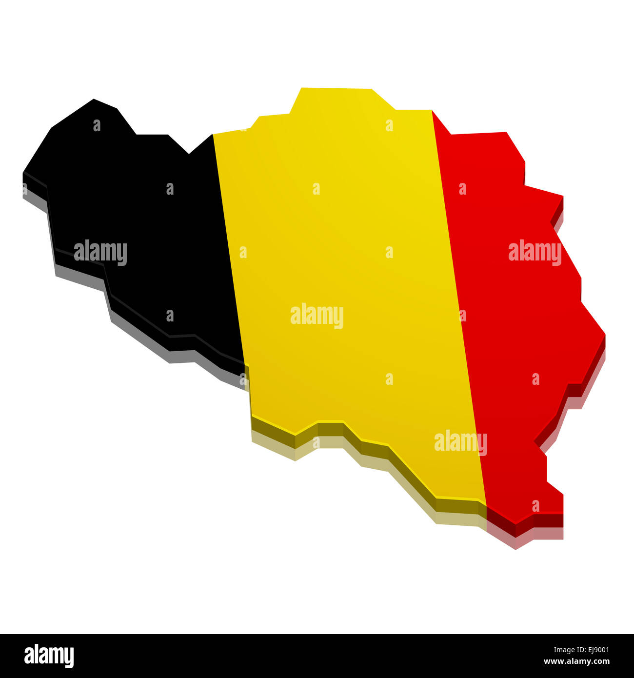 Map Belgium Stock Photo