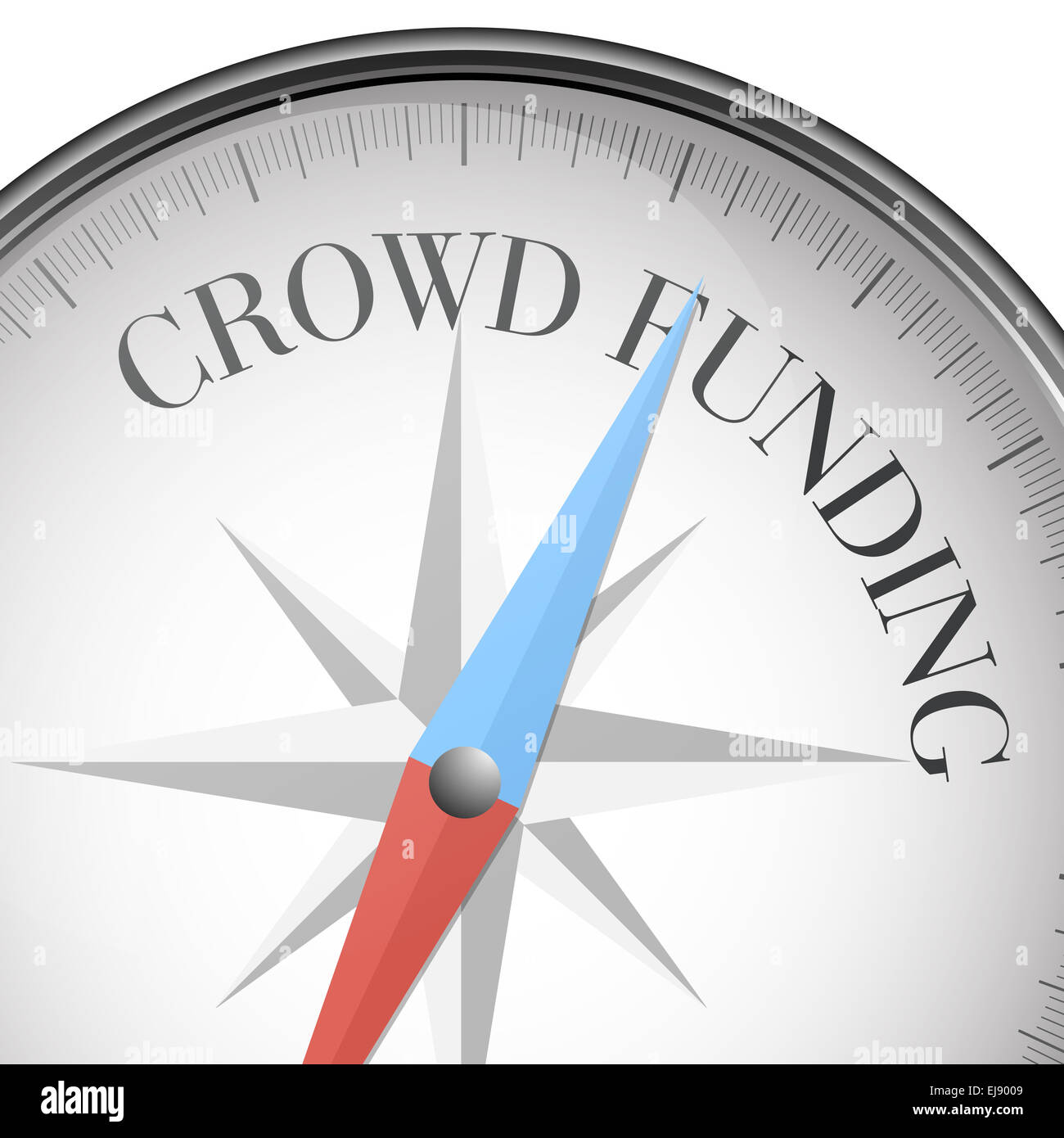 compass crowdfunding Stock Photo