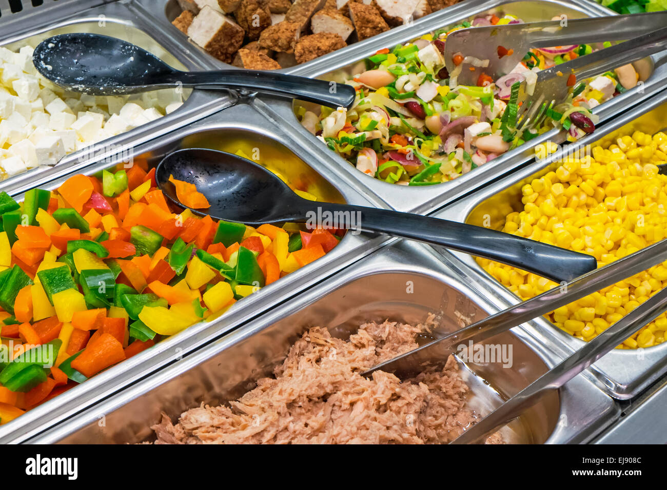 Salad variety at a buffet Stock Photo