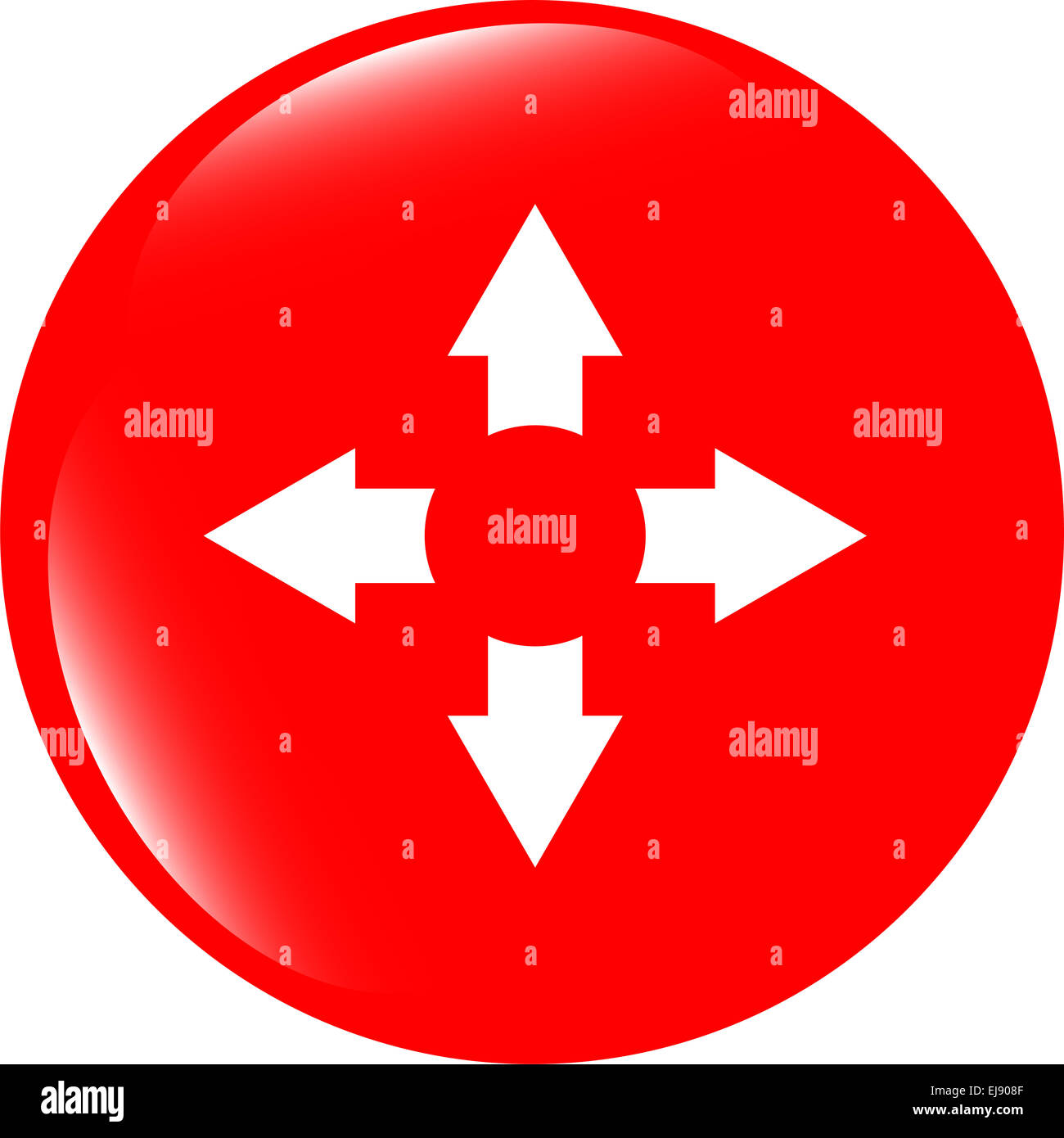 Vibrant red 3d arrow symbol hi-res stock photography and images - Alamy