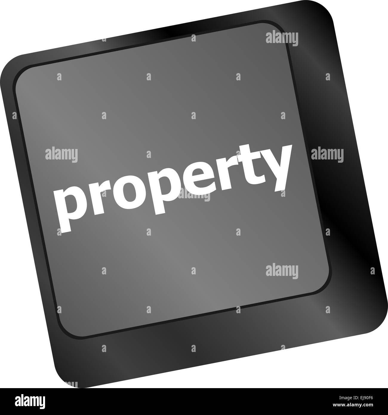 property message on keyboard enter key Stock Photo