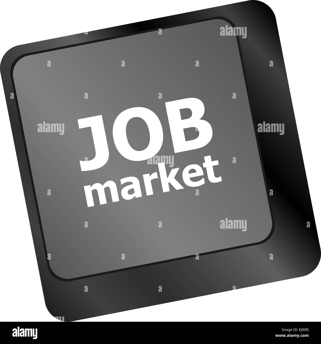 Job market key on the computer keyboard Stock Photo