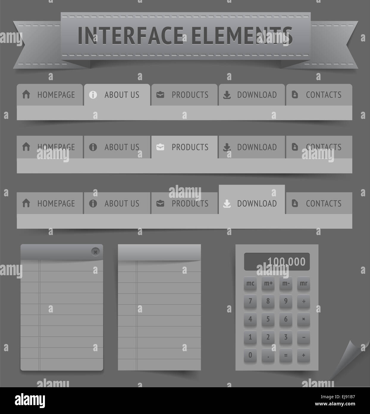 User interface elements Stock Photo - Alamy