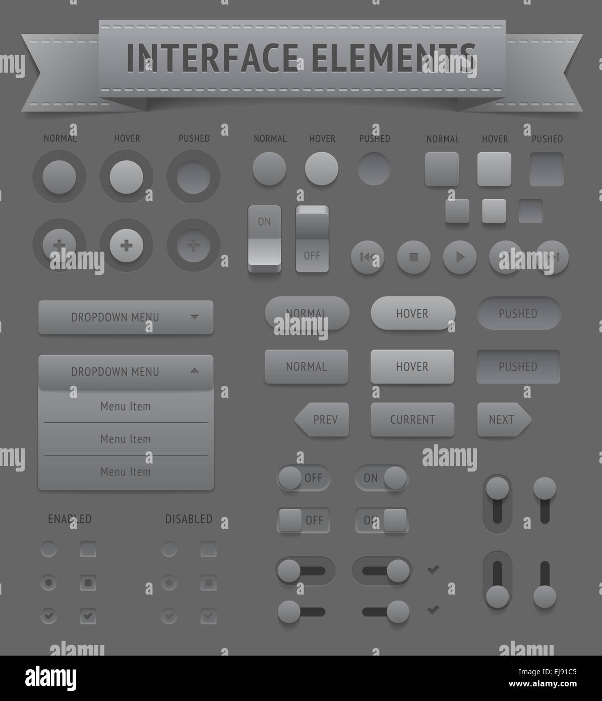 User interface elements Stock Photo - Alamy