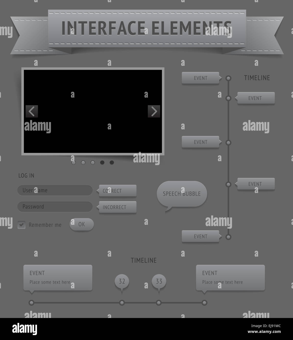 User interface elements Stock Photo - Alamy