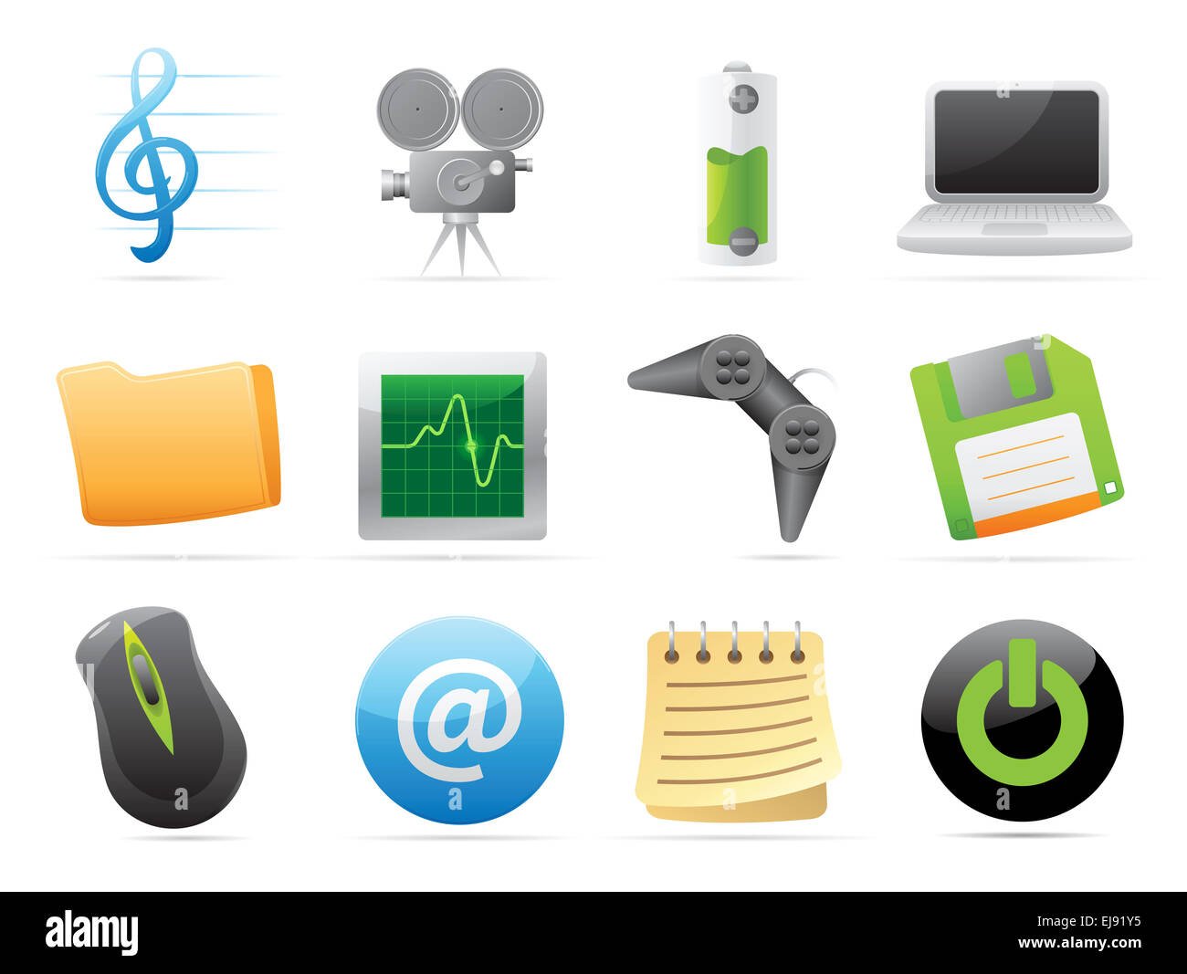 Icons for interface Stock Photo