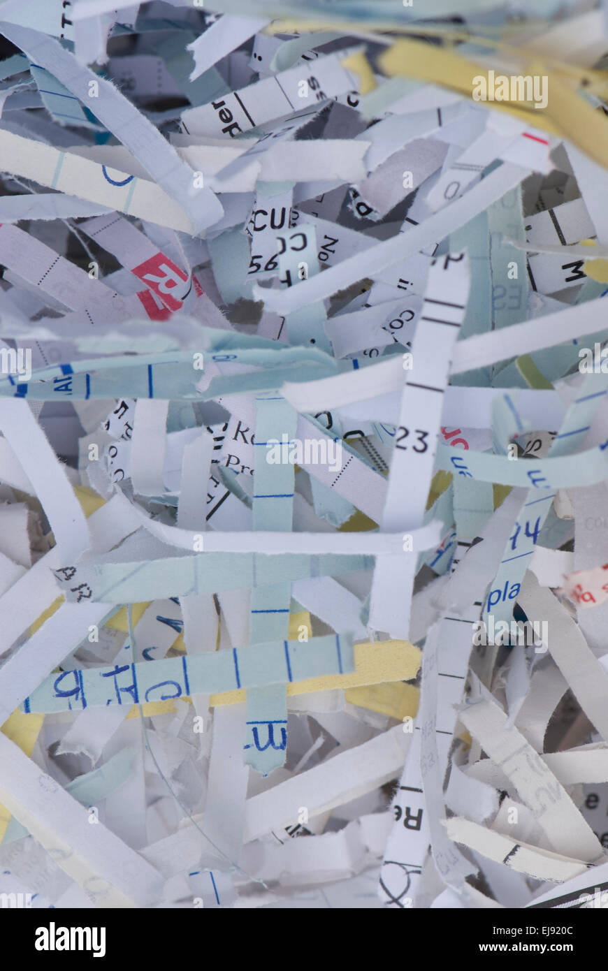 Paper shredding Stock Photo Alamy