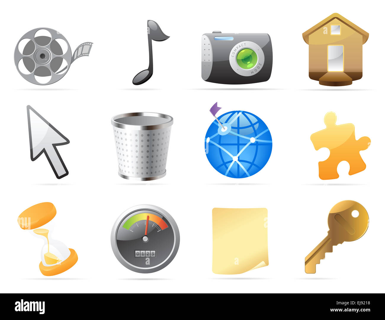 Icons for interface Stock Photo - Alamy