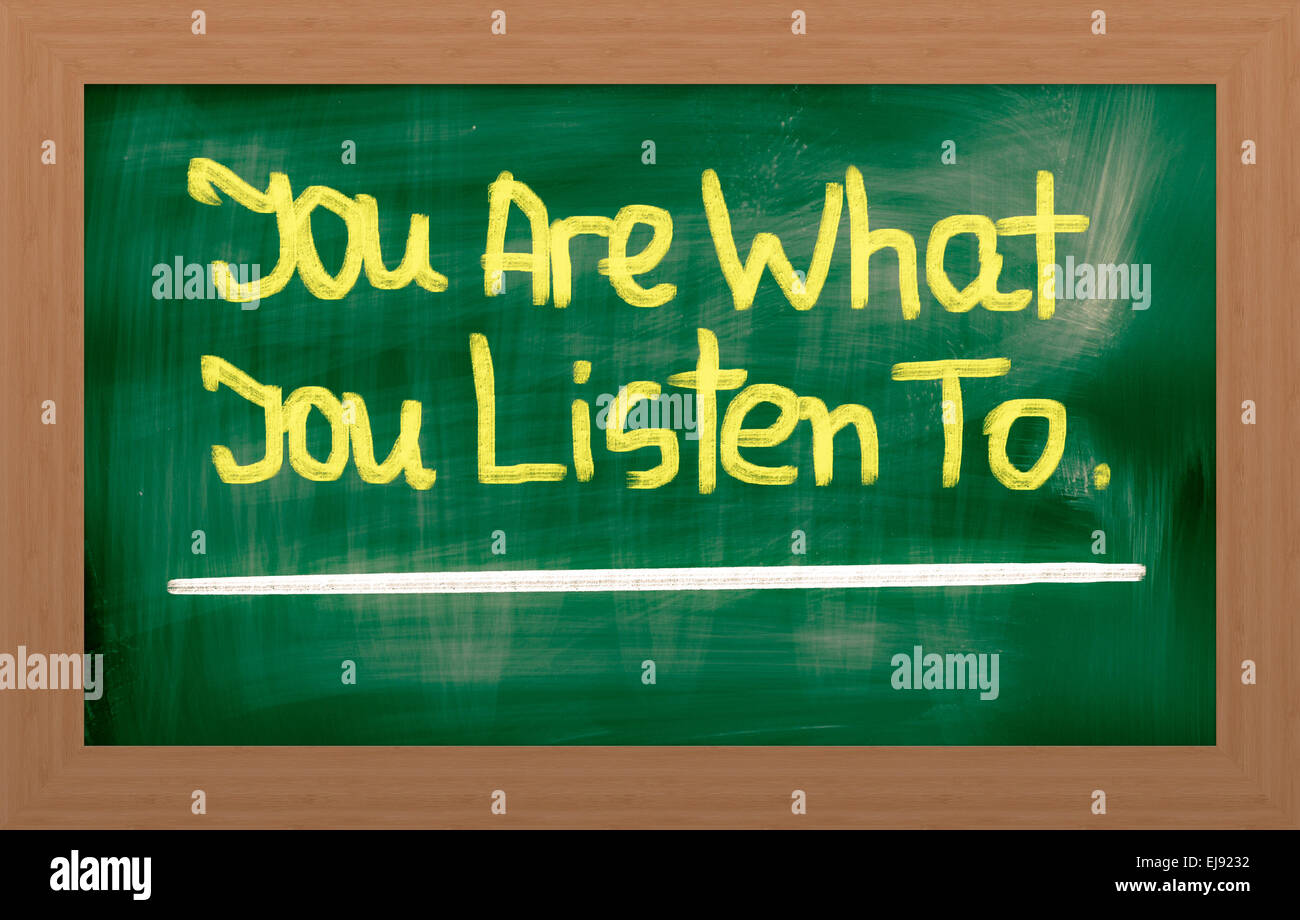 You Are What You Listen To Concept Stock Photo