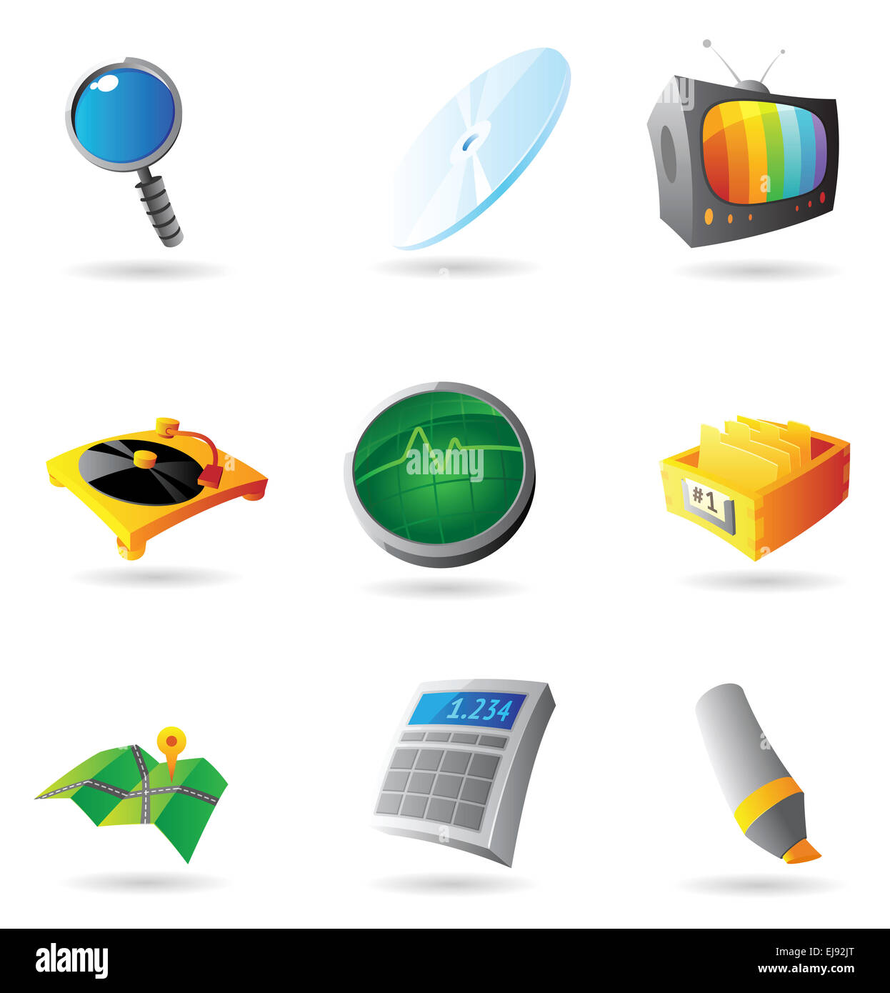Icons for interface Stock Photo - Alamy