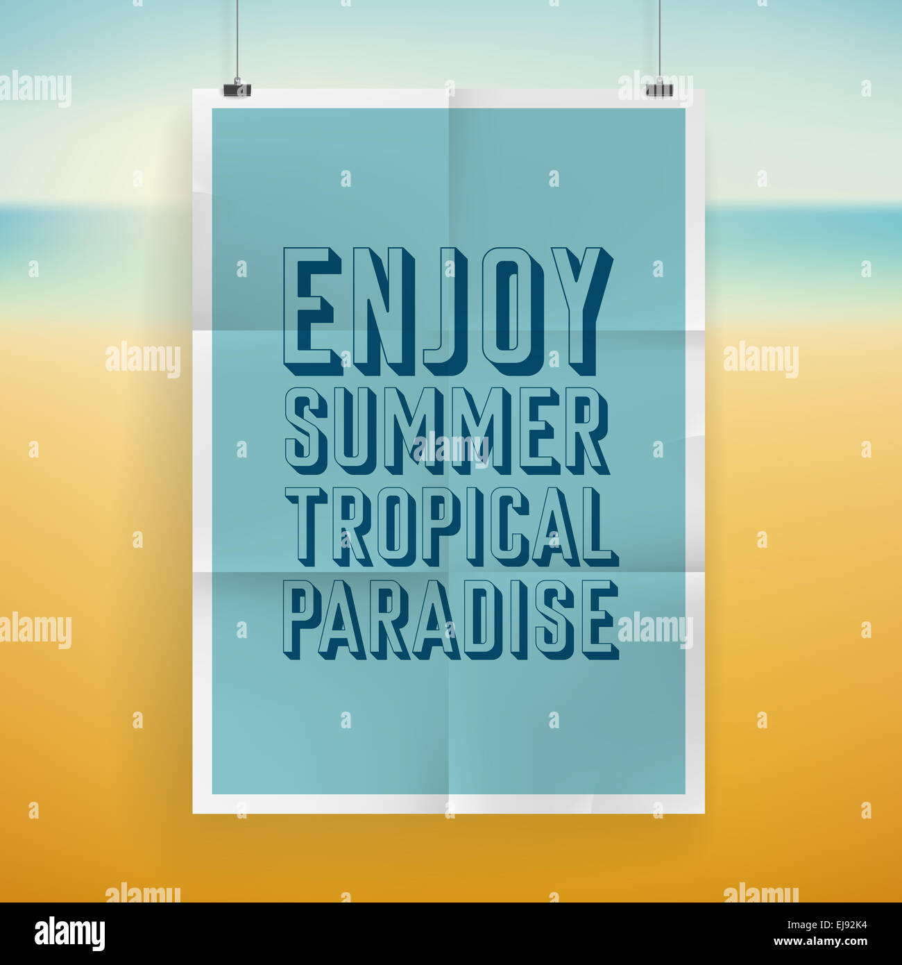 Summer holiday poster design Stock Photo - Alamy