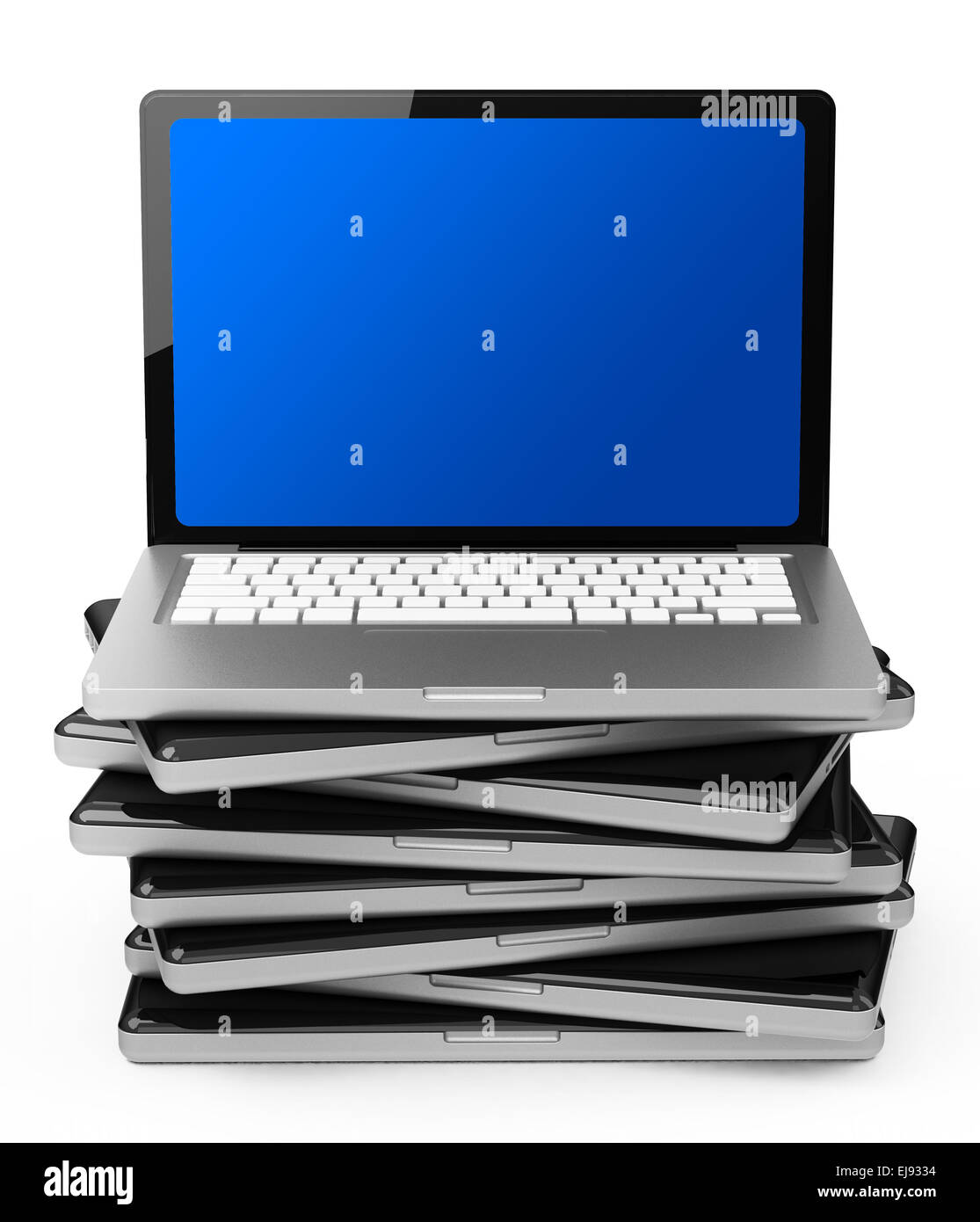 the laptop stack Stock Photo Alamy