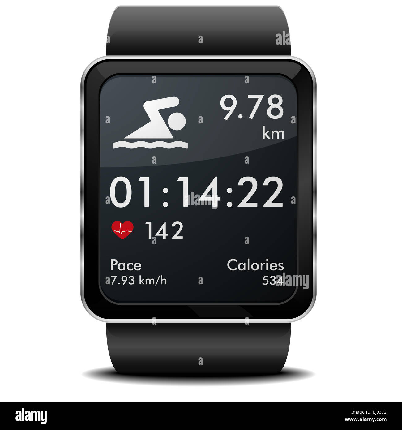 Smartwatch swim Fitness Stock Photo Alamy