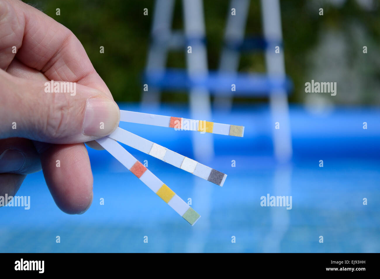 Water quality is checked with gauges Stock Photo