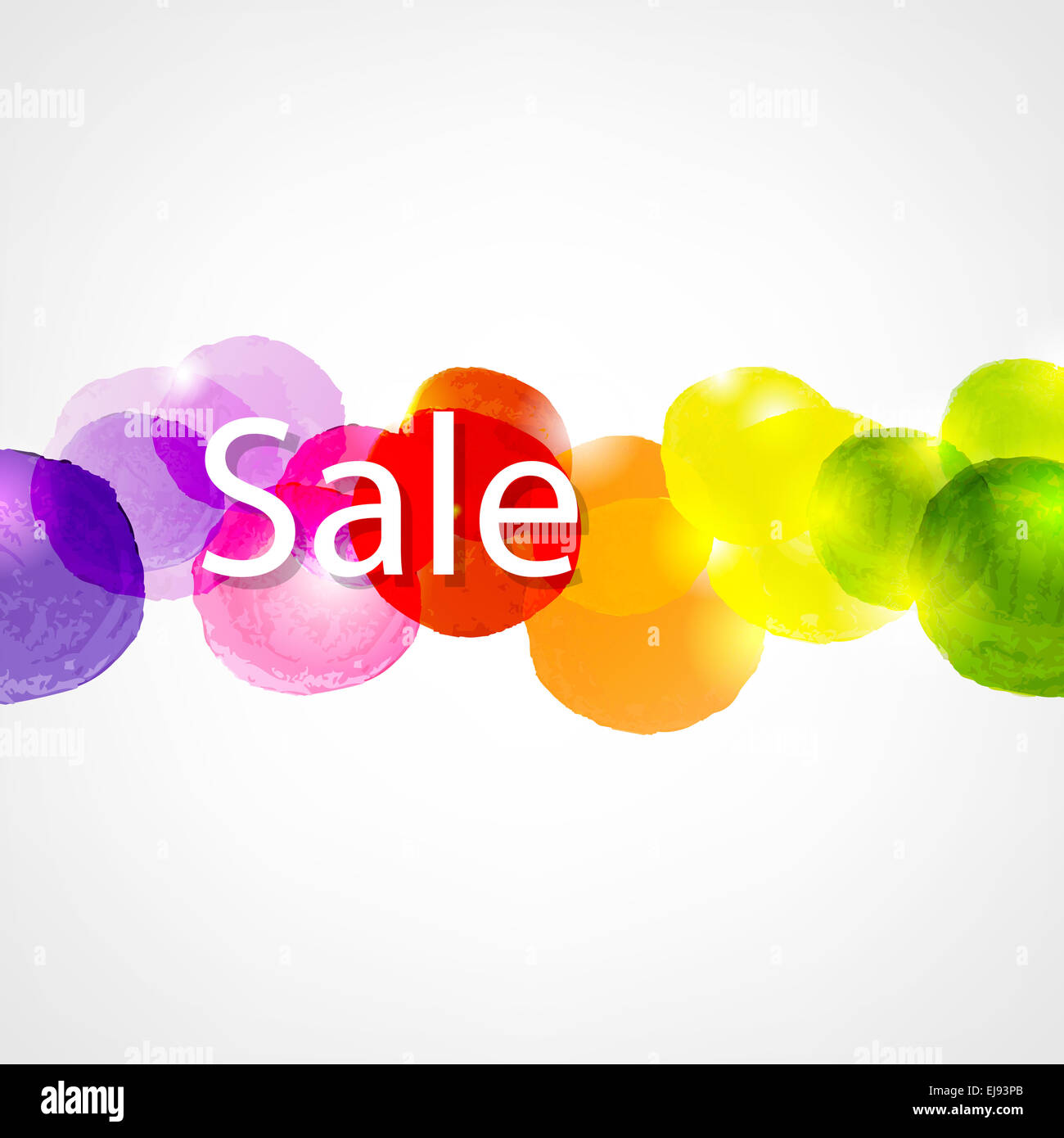 Watercolor Sale Poster Stock Photo Alamy