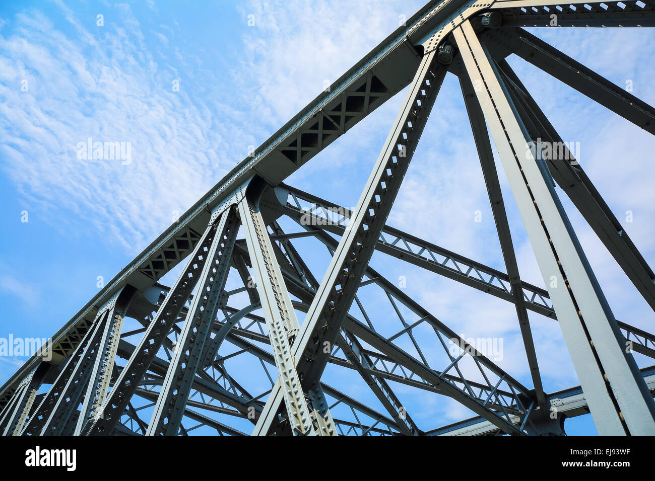 steel structure bridge closeup Stock Photo