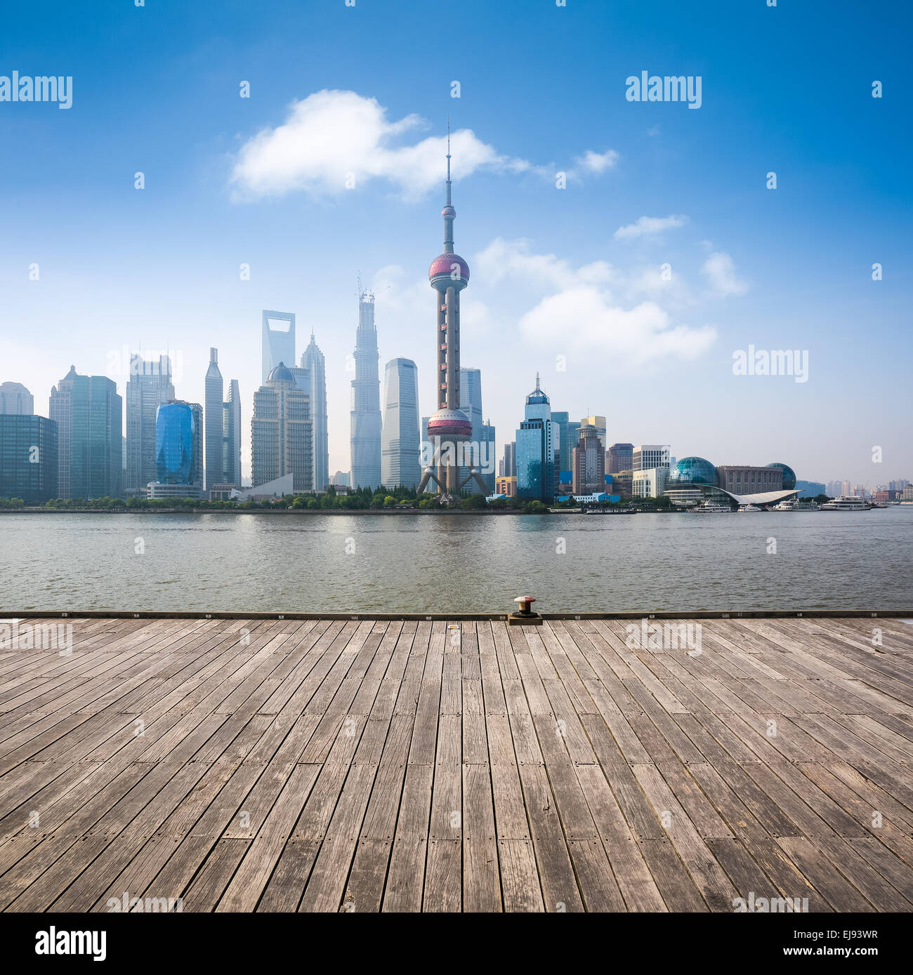 shanghai skyline in daytime Stock Photo