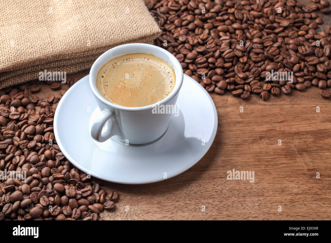freshly brewed coffee background Stock Photo