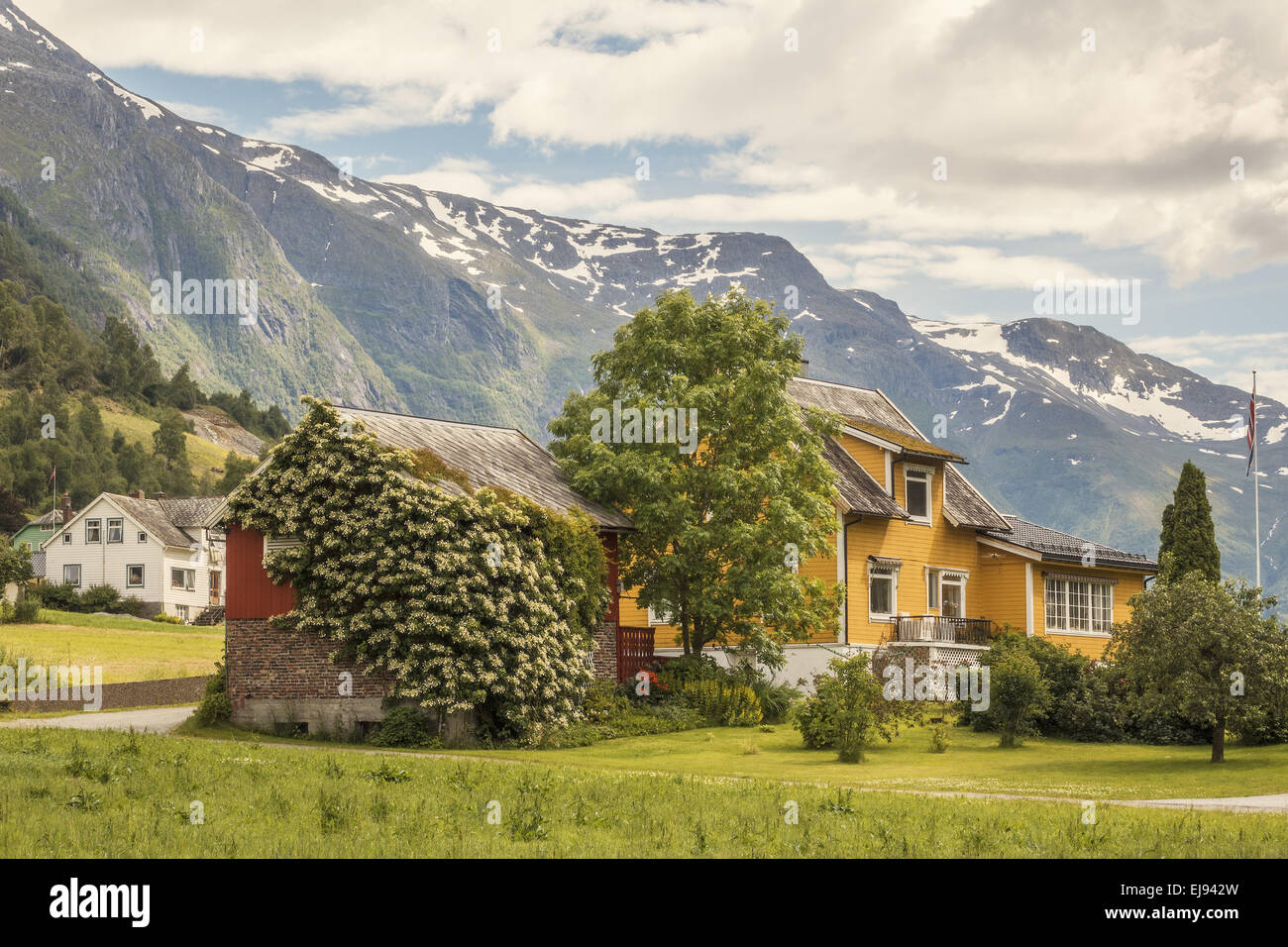 House In The Village Of Olden Norway Stock Photo Alamy
