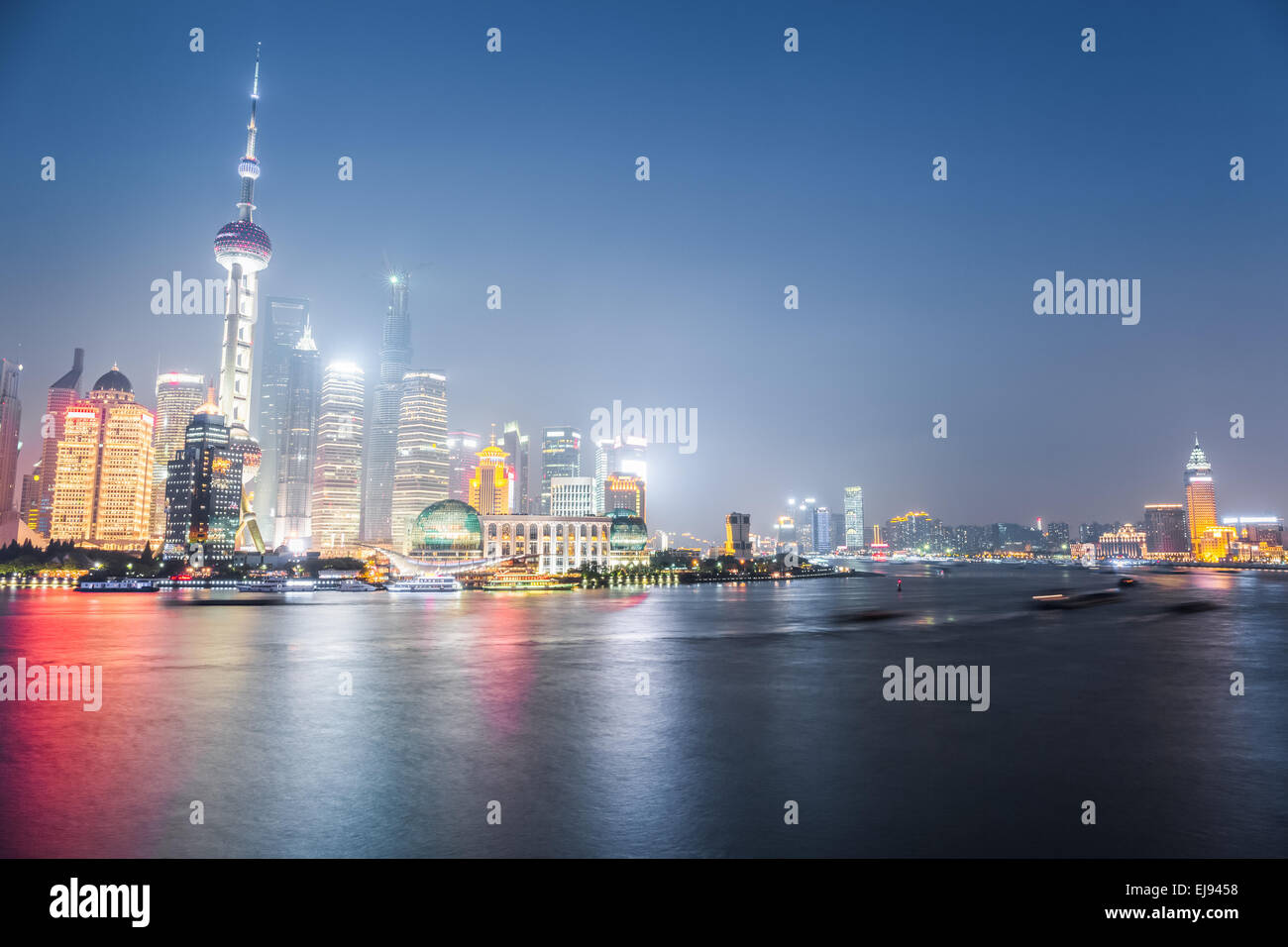 beautiful shanghai at night Stock Photo