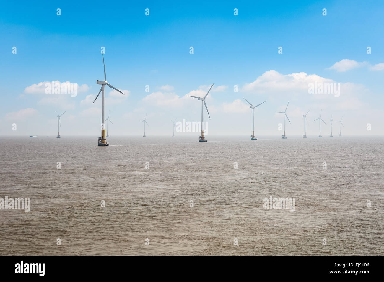 offshore wind farm Stock Photo