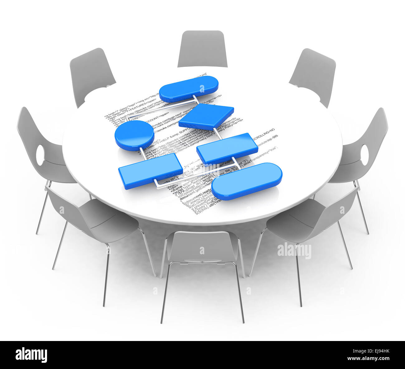 the flow chart Stock Photo