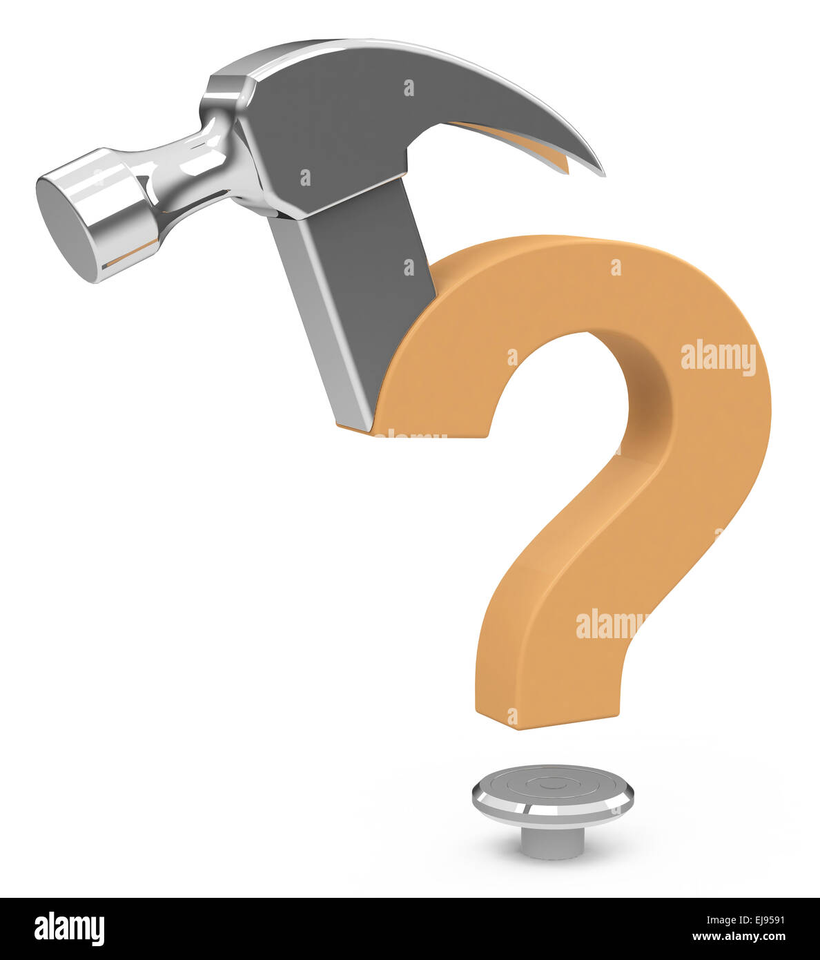 the question mark hammer Stock Photo Alamy
