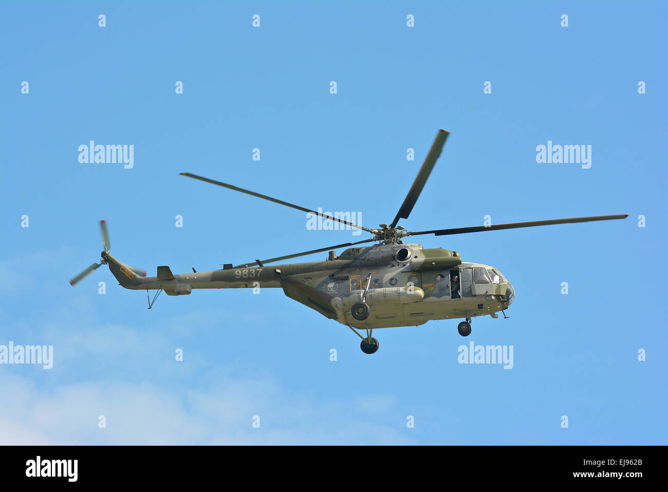 Czech nato helicopter Stock Photo